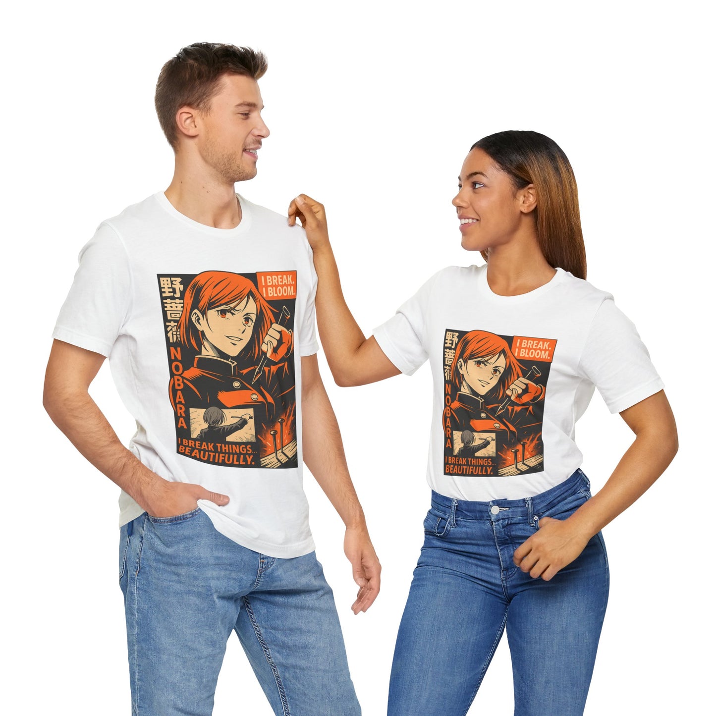Anime-Inspired Unisex Tee: "I Break, I Bloom" Graphic T-Shirt for Fans, Casual Style, Gift for Her/Him, Streetwear, Everyday Wear