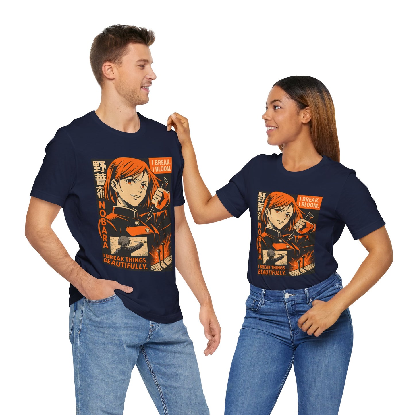 Anime-Inspired Unisex Tee: "I Break, I Bloom" Graphic T-Shirt for Fans, Casual Style, Gift for Her/Him, Streetwear, Everyday Wear