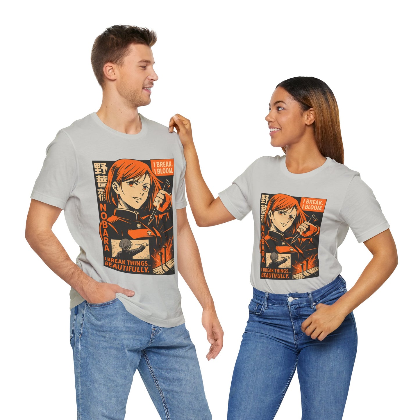 Anime-Inspired Unisex Tee: "I Break, I Bloom" Graphic T-Shirt for Fans, Casual Style, Gift for Her/Him, Streetwear, Everyday Wear