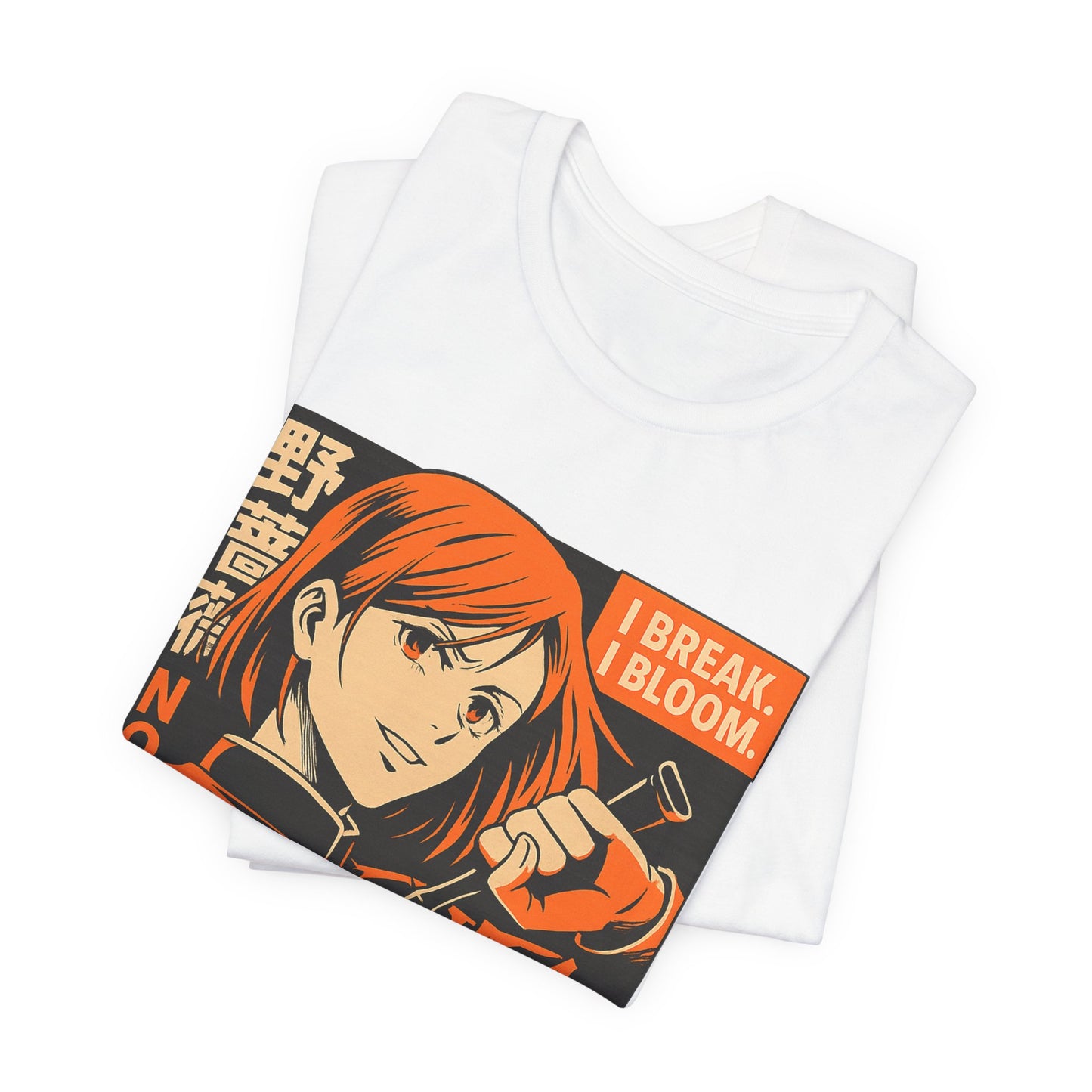 Anime-Inspired Unisex Tee: "I Break, I Bloom" Graphic T-Shirt for Fans, Casual Style, Gift for Her/Him, Streetwear, Everyday Wear
