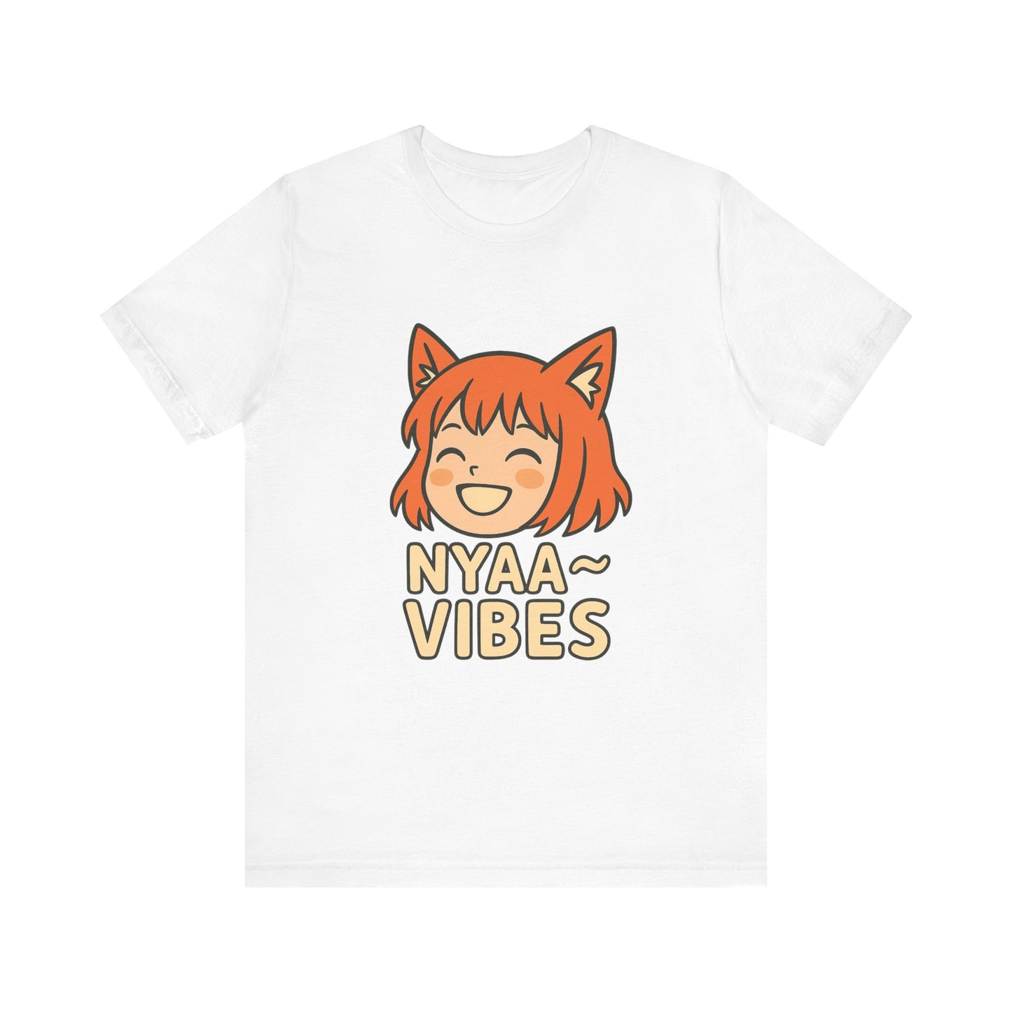 Cute Nyaa Vibes Unisex Tee | Anime Inspired T-Shirt | Graphic Novelty Shirt | Casual Wear | Gift for Otaku