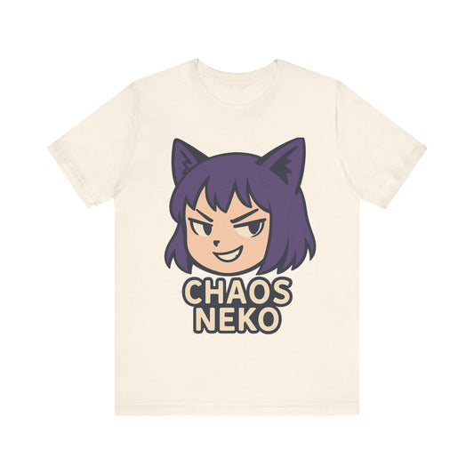 Chaos Neko Unisex Tee | Cute Cat Graphic Shirt | Anime Lover Gift | Casual Wear | Fun T-Shirt | Birthday Gift