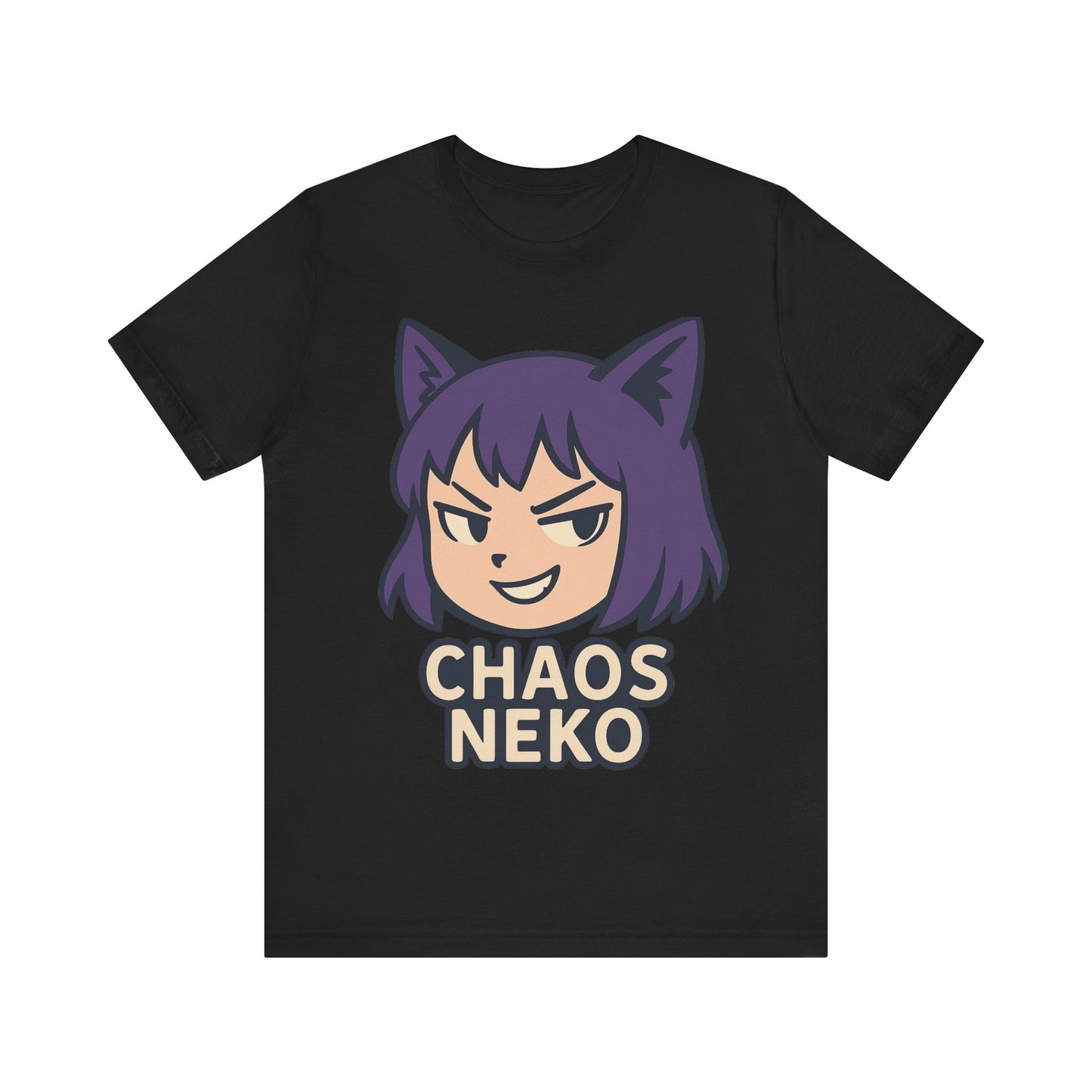 Chaos Neko Unisex Tee | Cute Cat Graphic Shirt | Anime Lover Gift | Casual Wear | Fun T-Shirt | Birthday Gift