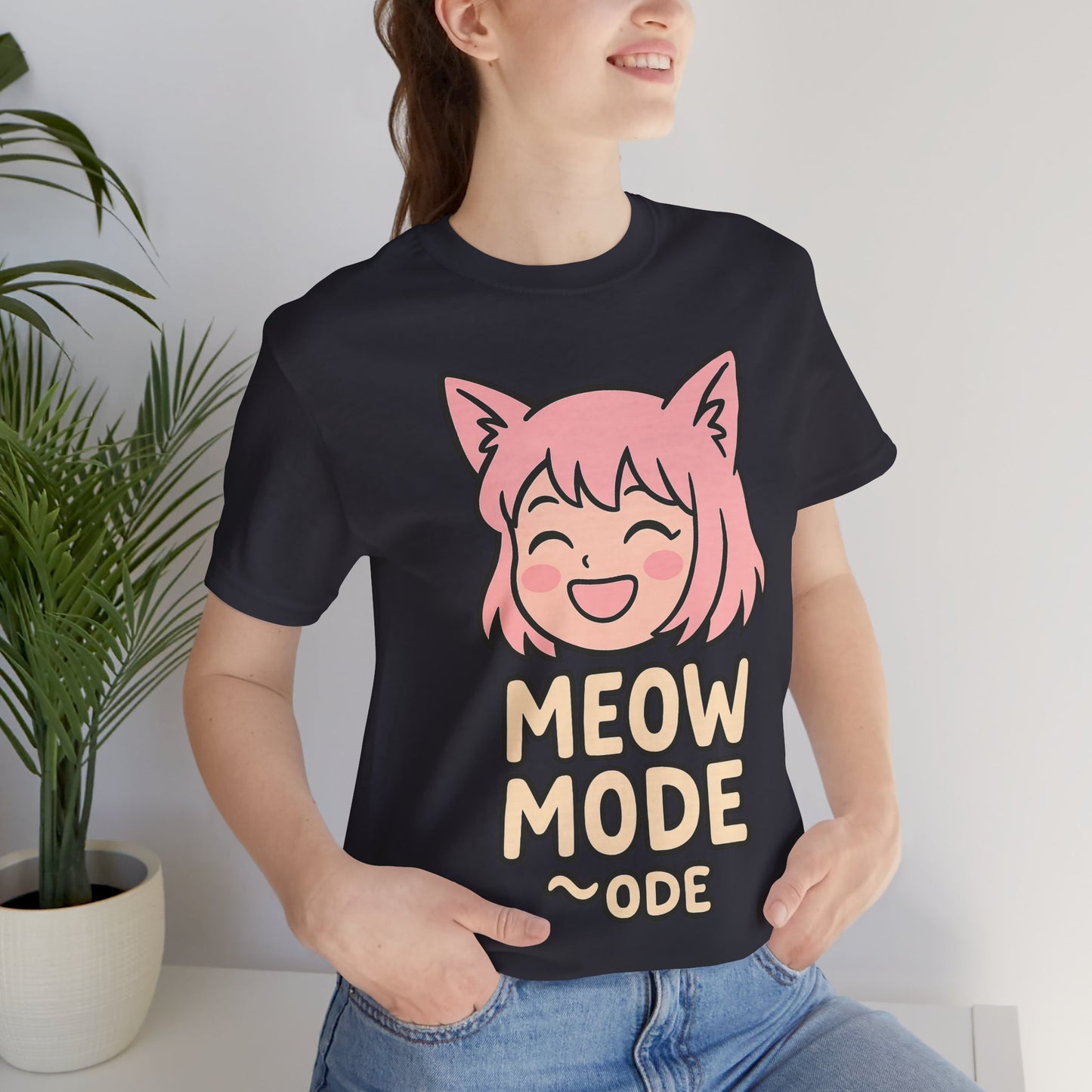 Cute Cat Girl Tee - Meow Mode Graphic T-Shirt, Anime Style Unisex Shirt, Perfect Gift for Cat Lovers, Fun Casual Wear, Ideal for Anime [...]