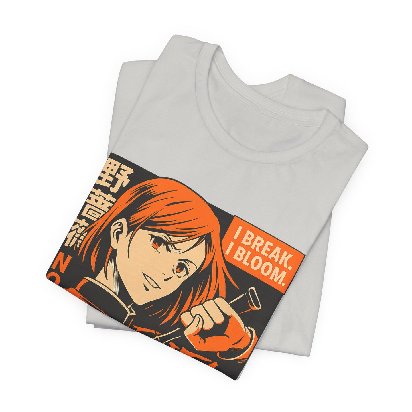 Anime-Inspired Unisex Tee: "I Break, I Bloom" Graphic T-Shirt for Fans, Casual Style, Gift for Her/Him, Streetwear, Everyday Wear