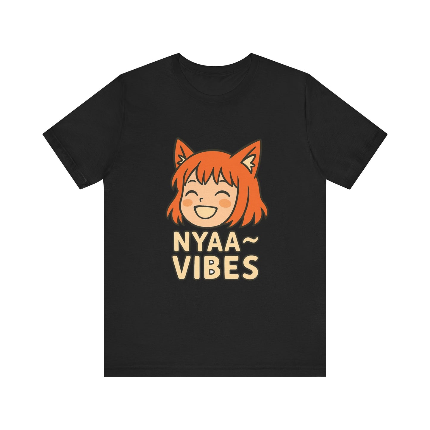 Cute Nyaa Vibes Unisex Tee | Anime Inspired T-Shirt | Graphic Novelty Shirt | Casual Wear | Gift for Otaku