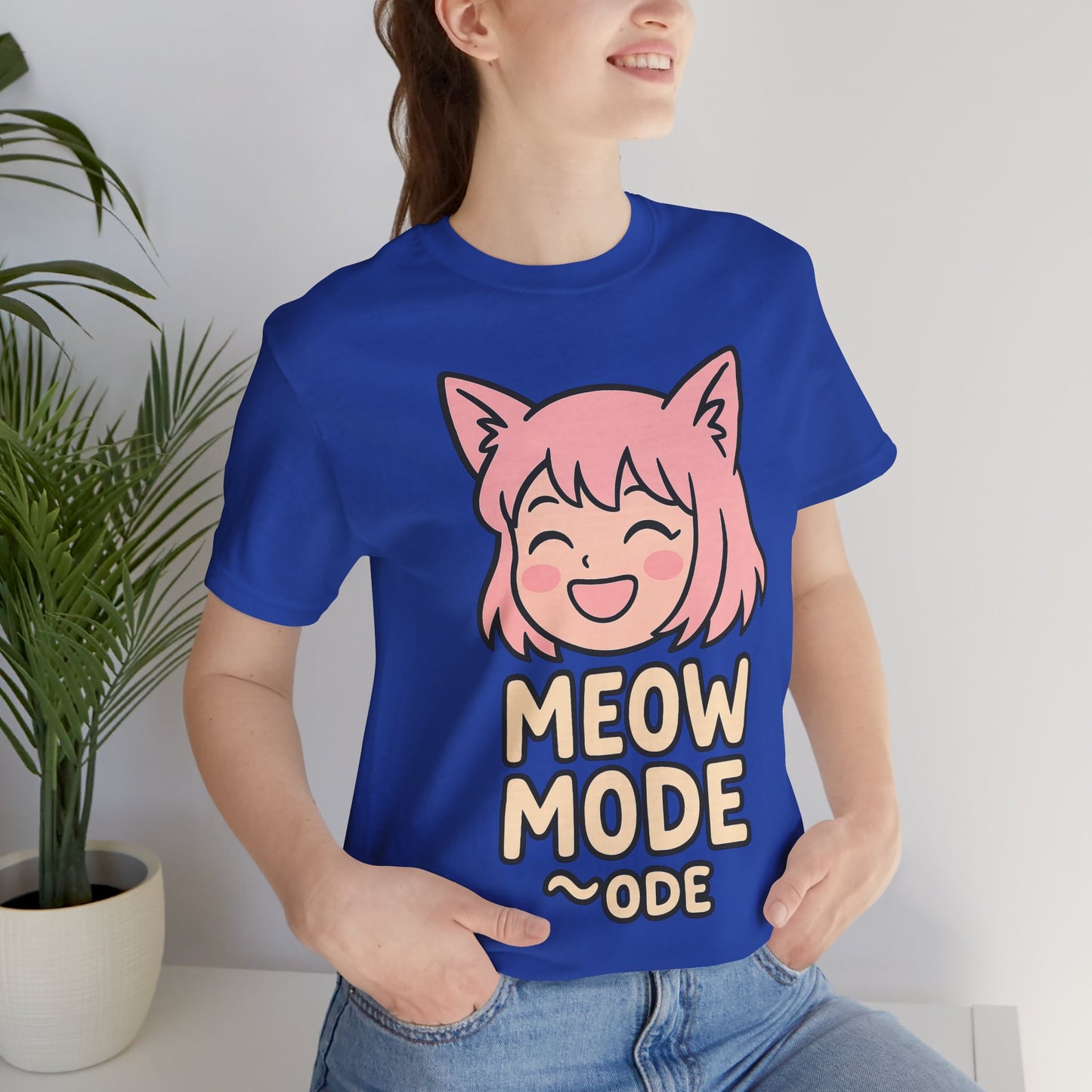 Cute Cat Girl Tee - Meow Mode Graphic T-Shirt, Anime Style Unisex Shirt, Perfect Gift for Cat Lovers, Fun Casual Wear, Ideal for Anime [...]