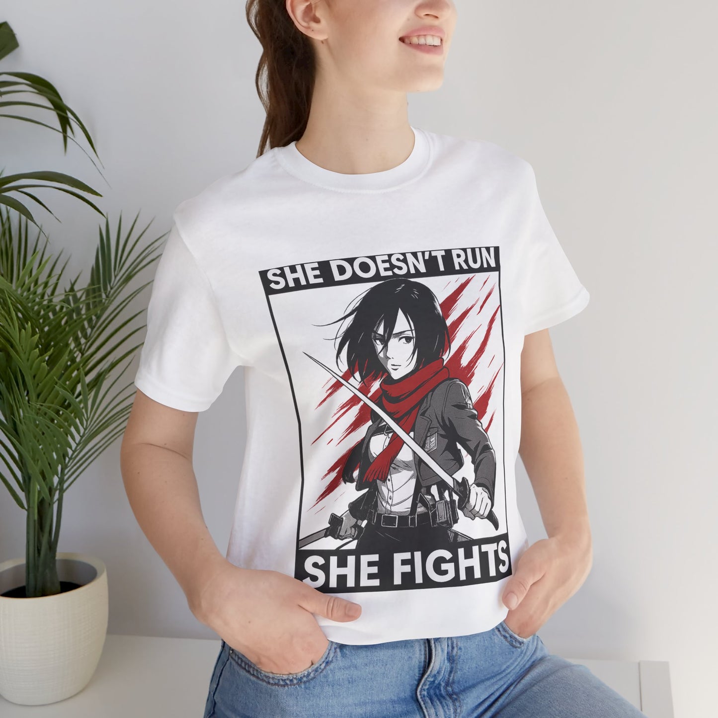 Empowering Anime Tee | She Doesn’t Run, She Fights | Unisex Jersey Short Sleeve Shirt, Anime Merchandise, Gift for Her, Casual Wear, [...]