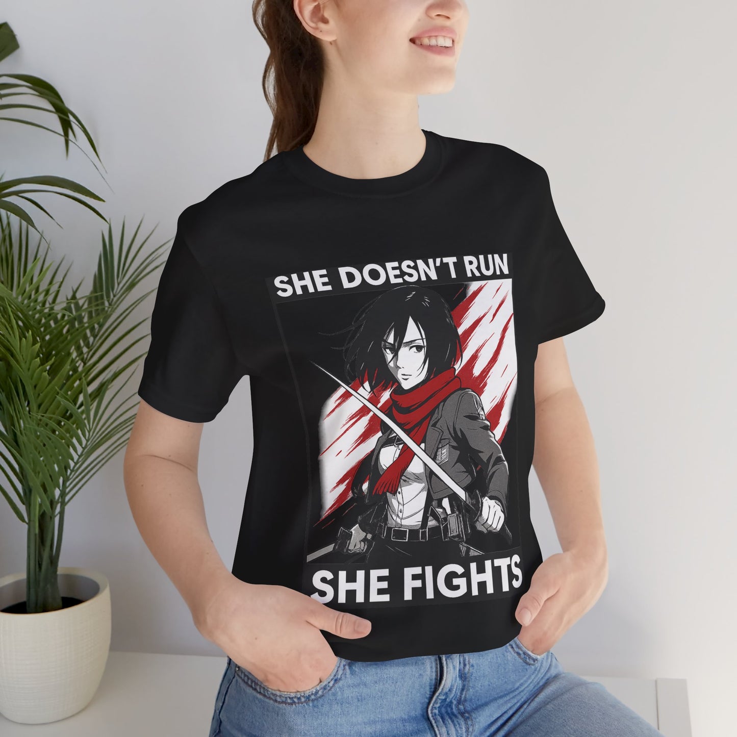 Empowering Anime Tee | She Doesn’t Run, She Fights | Unisex Jersey Short Sleeve Shirt, Anime Merchandise, Gift for Her, Casual Wear, [...]