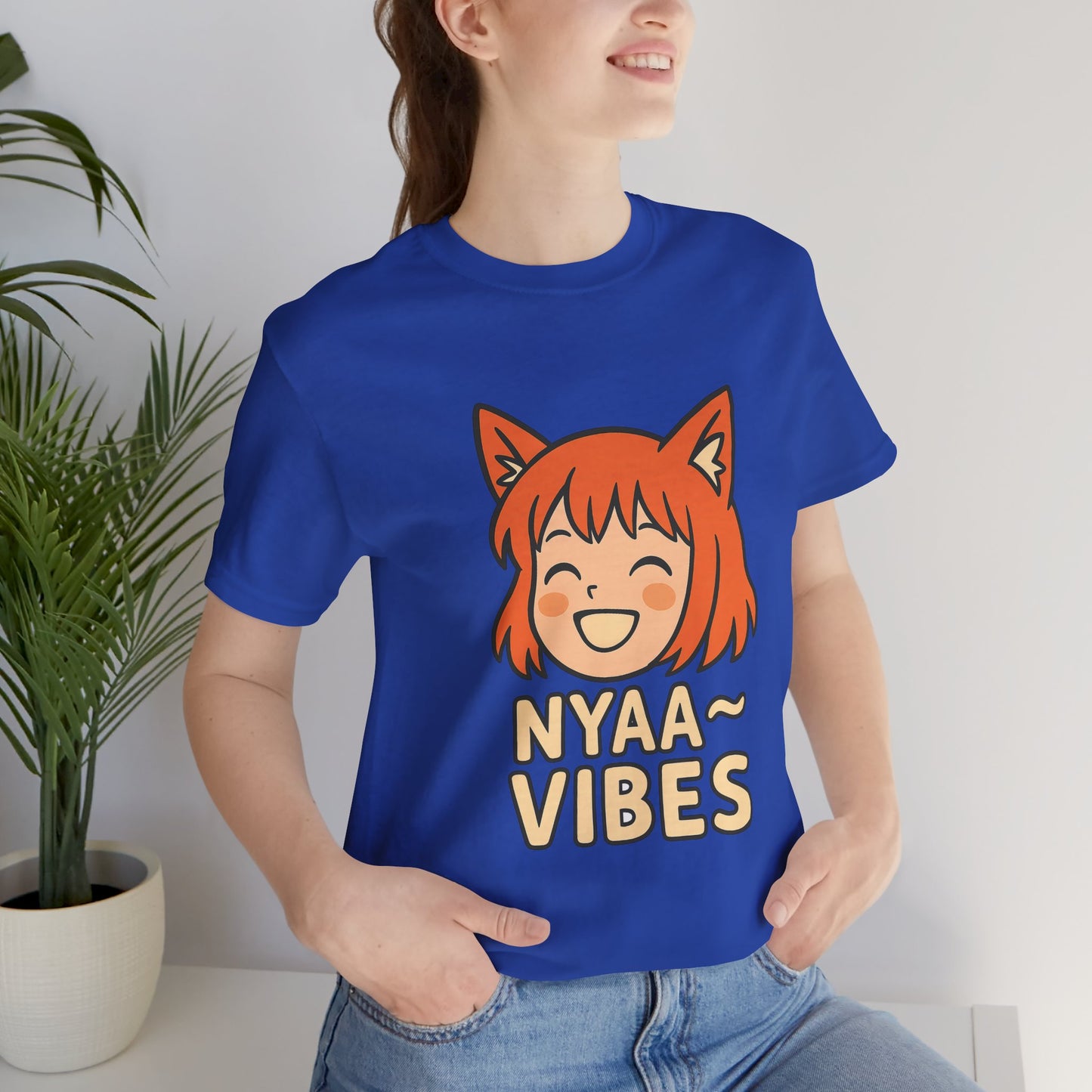 Cute Nyaa Vibes Unisex Tee | Anime Inspired T-Shirt | Graphic Novelty Shirt | Casual Wear | Gift for Otaku