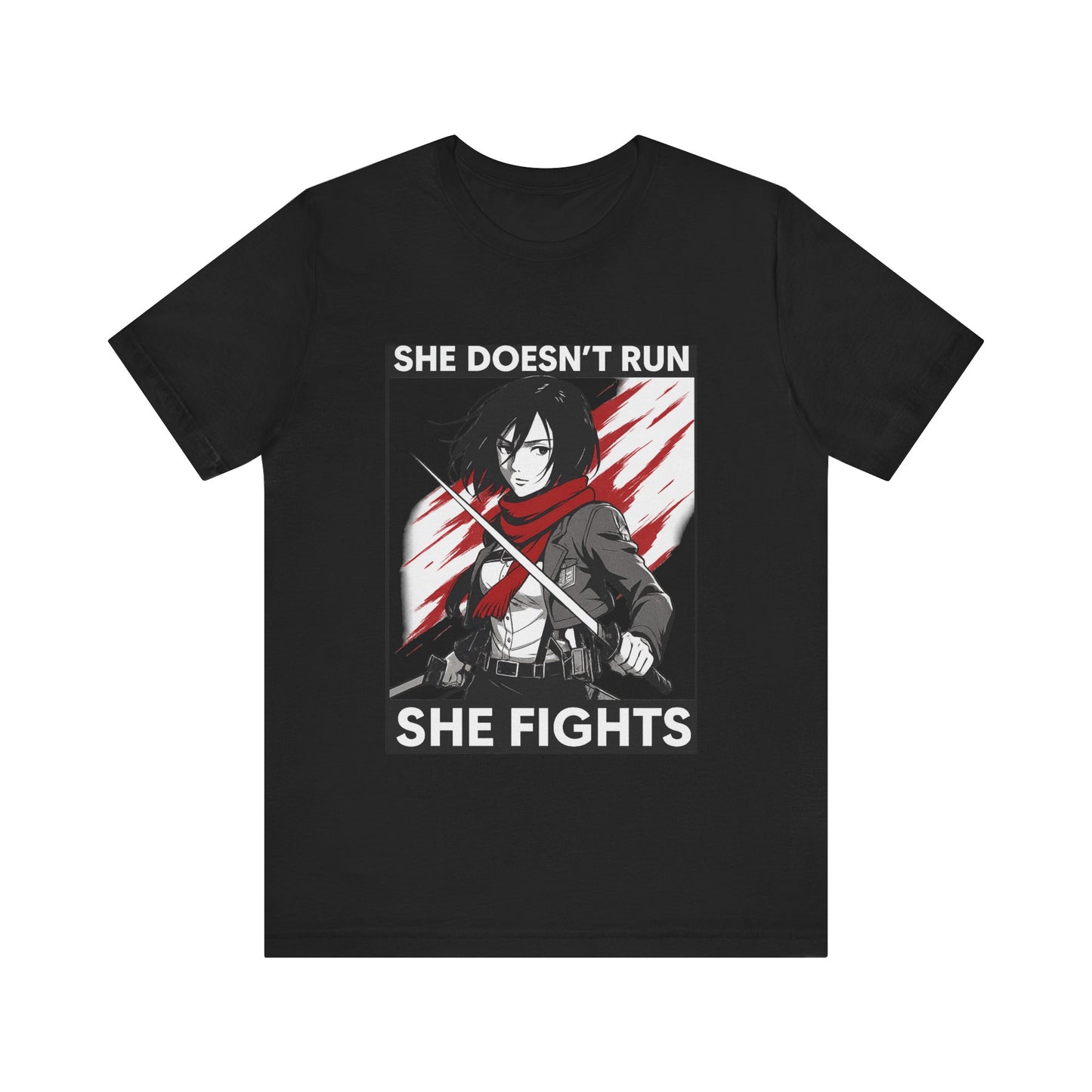 Empowering Anime Tee | She Doesn’t Run, She Fights | Unisex Jersey Short Sleeve Shirt, Anime Merchandise, Gift for Her, Casual Wear, [...]