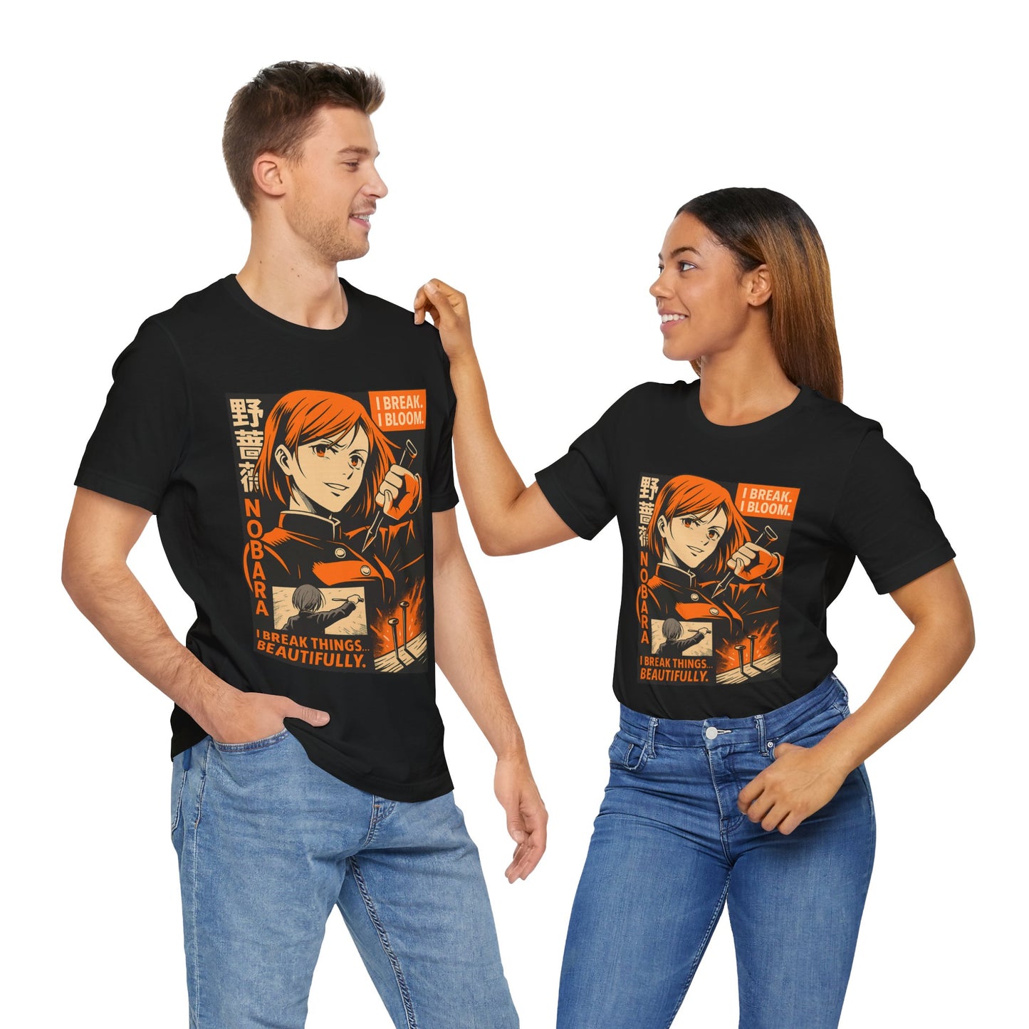 Anime-Inspired Unisex Tee: "I Break, I Bloom" Graphic T-Shirt for Fans, Casual Style, Gift for Her/Him, Streetwear, Everyday Wear