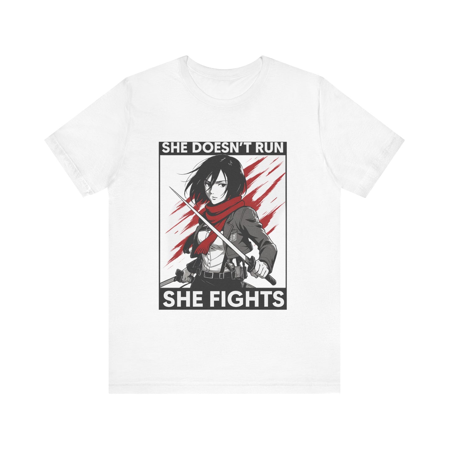 Empowering Anime Tee | She Doesn’t Run, She Fights | Unisex Jersey Short Sleeve Shirt, Anime Merchandise, Gift for Her, Casual Wear, [...]
