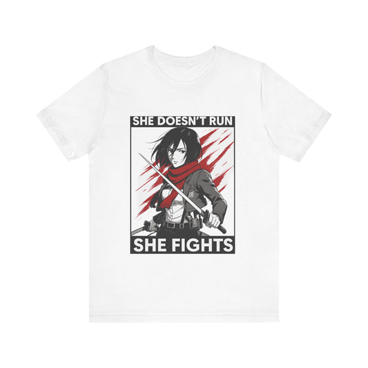 Empowering Anime Tee | She Doesn’t Run, She Fights | Unisex Jersey Short Sleeve Shirt, Anime Merchandise, Gift for Her, Casual Wear, [...]